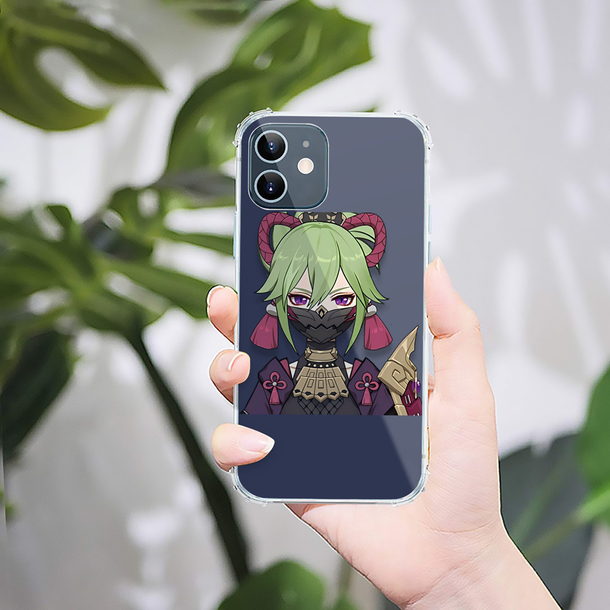 げんし神  久岐忍 くき しのぶ genshin Kuki Shinobu 【iPhone 12シリーズ対応】透明スマホケース（クリアソフトケース）